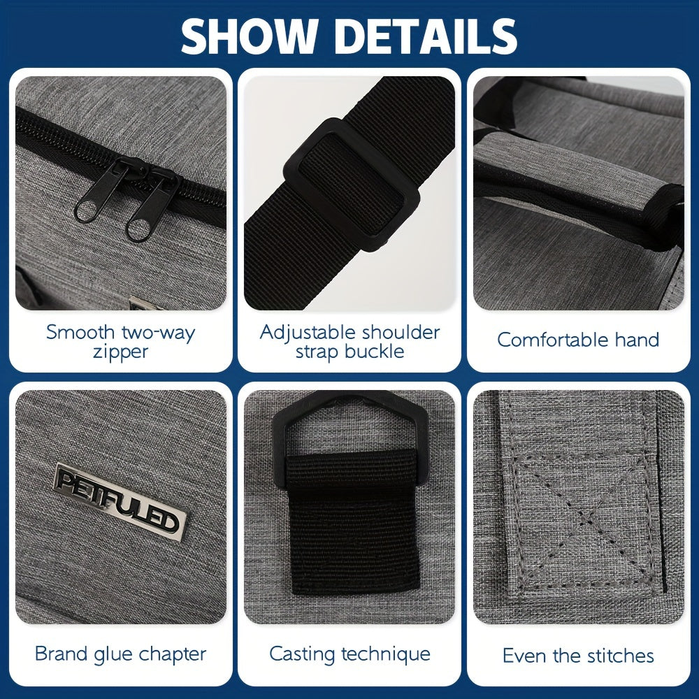 NNETM Pet Travel Bag Airline Approved with Bowls & Containers